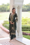 KA 1219 Faux Blooming Embroidered Work Kurti With Bottom Dupatta Online Wholesale
